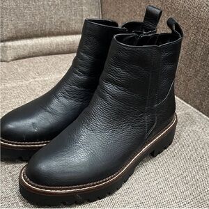 Black Leather Ankle Boots